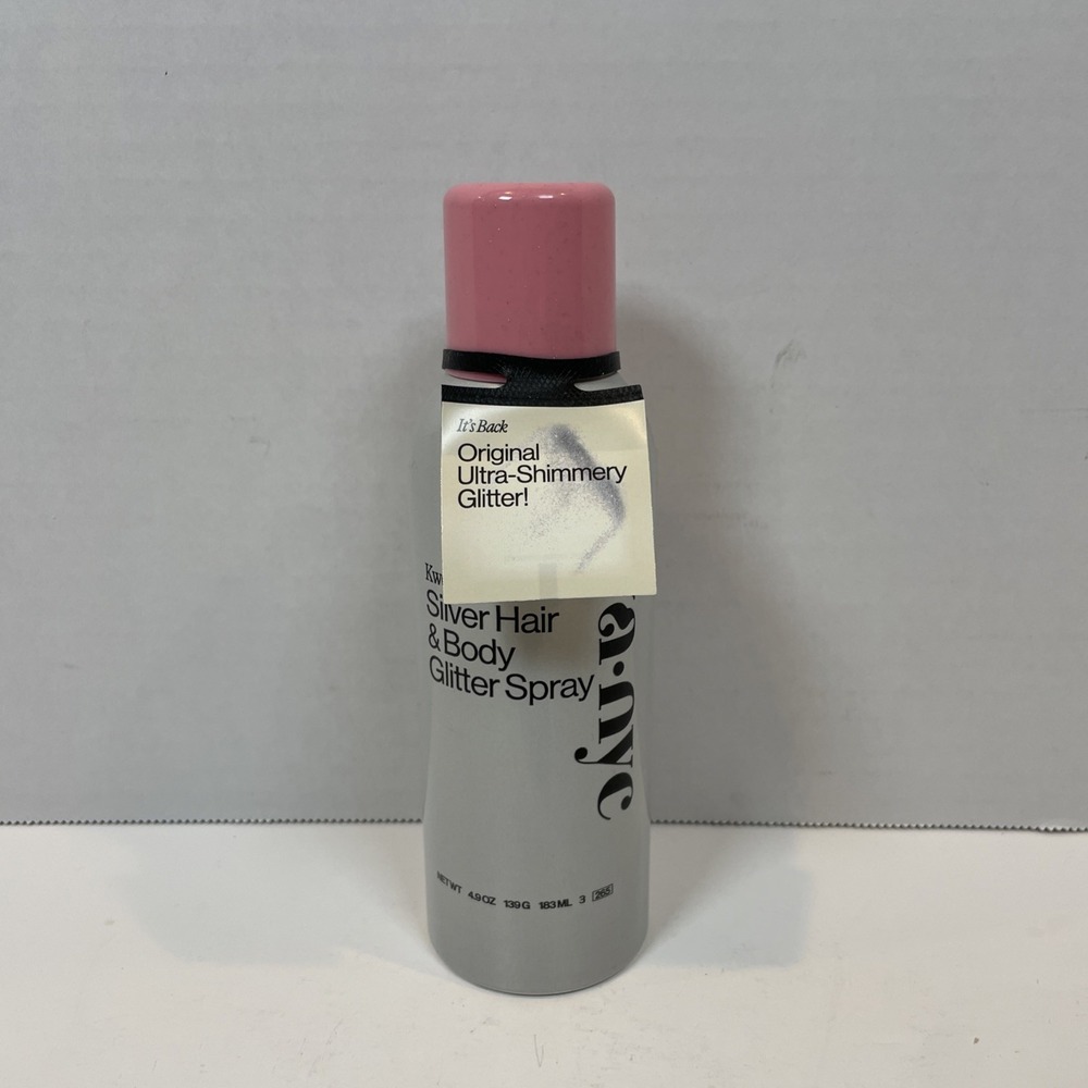 Eva NYC Glitter Spray 4.9oz Silver Kweeen Hair & Body Ultra-Shimmery Shimmer
